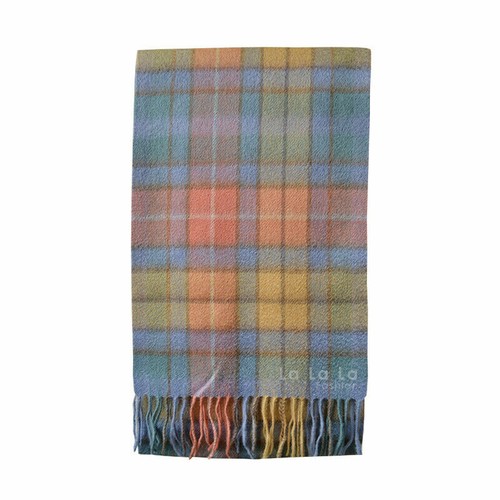 New Balmoral Antique Buchanan Lambswool Scarf Superior Radiant Tartan Warm Warm - Picture 2 of 2