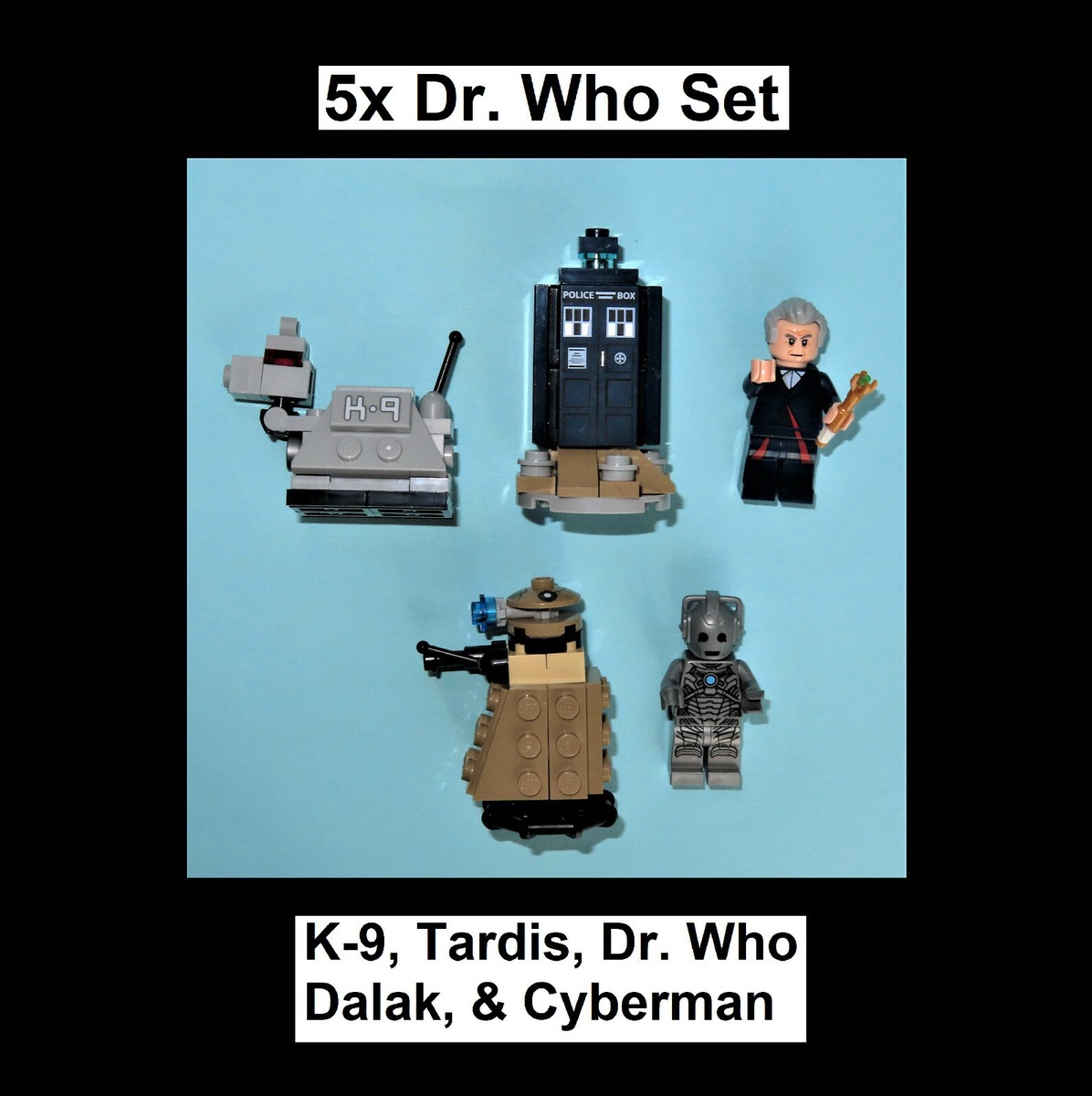 LEGO 12th Doctor Who K-9 Tardis Dalak Cyberman BBC Minifigures