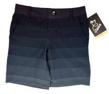 Art Class Black Striped Swim Trunks Boy's Size 4 Unlined Short, Snap Close, NWT