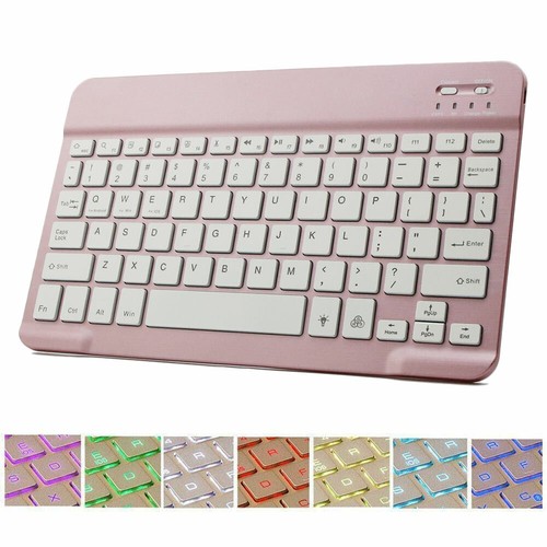 US For iPad 9.7" 10.5" Backlit Wireless Keyboard Case Cover WITH Pencil Holder - Picture 46 of 48