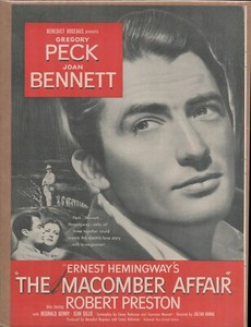 1947 MACOMBER AFFAIR Gregory Peck Original Vintage Movie Promo Ad