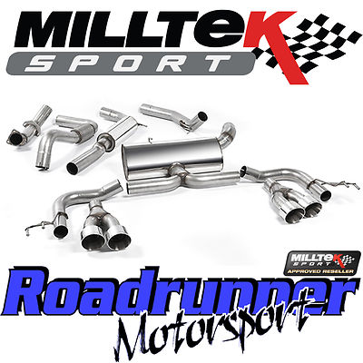Milltek Civic Type R FK2 Auspuff (RHD) 3'' Cat Back Sys Resonanzpoliert SSXHO212