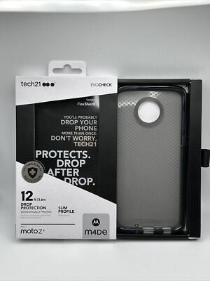 Tech21 Evo Check Case for Motorola Moto Z4 - Smoke Black Clear