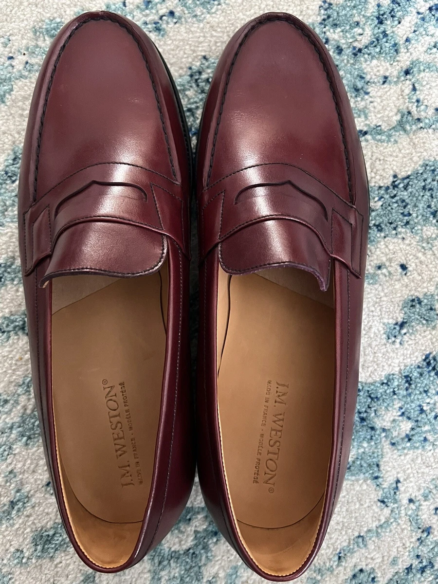 Men’s JW Weston Pebble Grain Penny Loafers Size 7.5 RUGGED SUPPLY | J.M. WESTON 180 Moccasin Black Pebble Grain  main image 4
