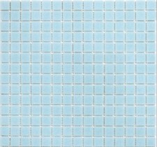 Mosaico Piastrella Vetro azzurro chiaro muro terra cucina 200-A11-N_f |10 foglie
