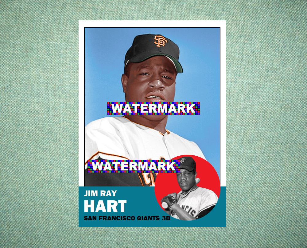 ジャイアンツ GIANTS Winning Game Card2009〜2013 Jim Ray Hart San Francisco Giants 1963 Style Custom Baseball Art