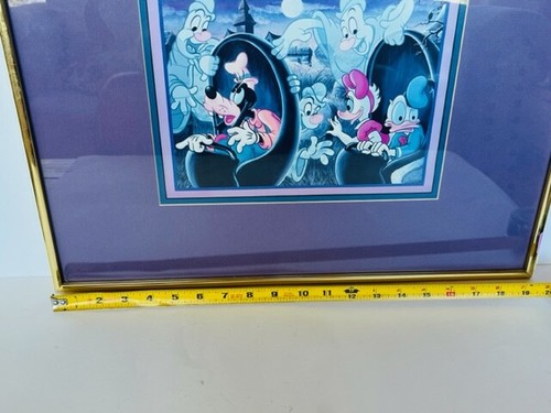 Poster con cornice Walt Disney stampa litografica immagine casa infestata fantasmi paperino - Foto 4 di 7