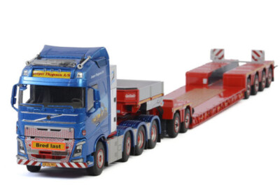 WSI MODELS 1/50 VOLVO FH4 GLOB.8×4 WSI FOR VOLVO FH4 GLOBETROTTER 8X4 LOWLOADER 4 AXLE+DOLLY 2