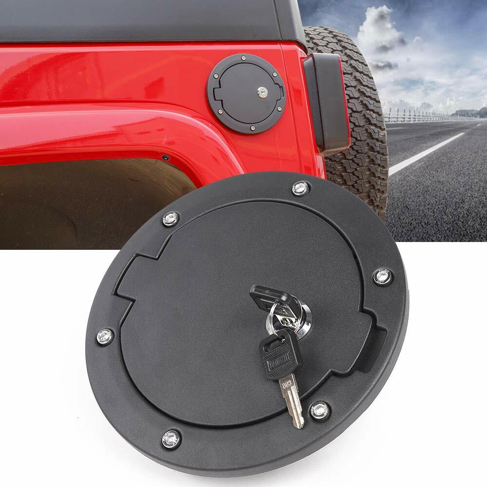 Metal Door Fuel Tank Locking Cover Gas Cap Filler for Jeep Wrangler JK