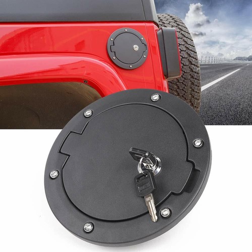 Metal Door Fuel Tank Locking Cover Gas Cap Filler for Jeep Wrangler JK