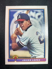 1991 Bowman #587 Javier Javy Lopez RC Rookie Atlanta Braves