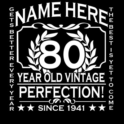 80. Geburtstag T-Shirt Damen tailliert personalisiert Name hinzufügen tolles Geschenk 1941 Damen