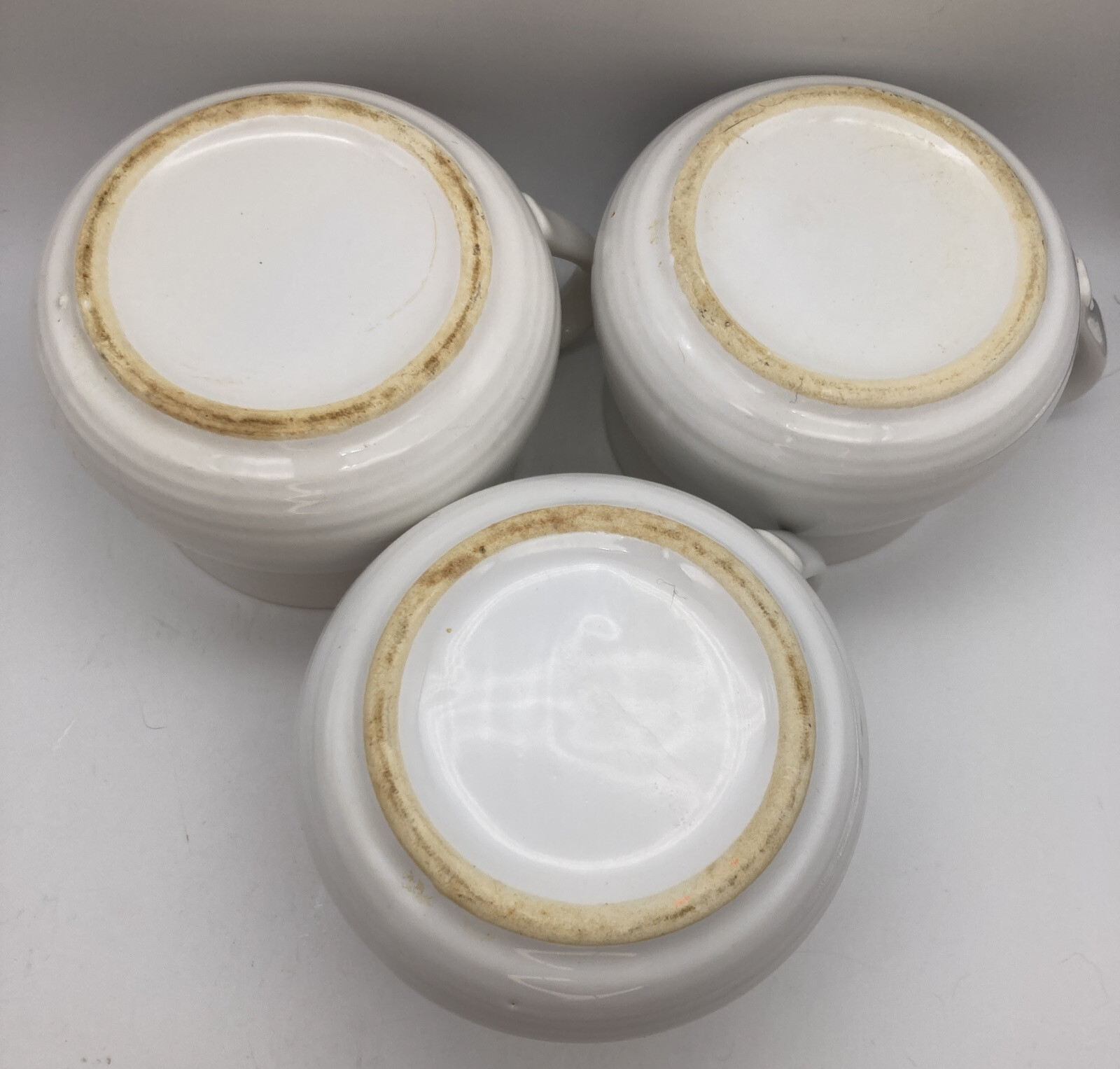 3 Vintage Soup Recipe Ceramic Mugs Chicken, Onion, Tomato , Lot of 3