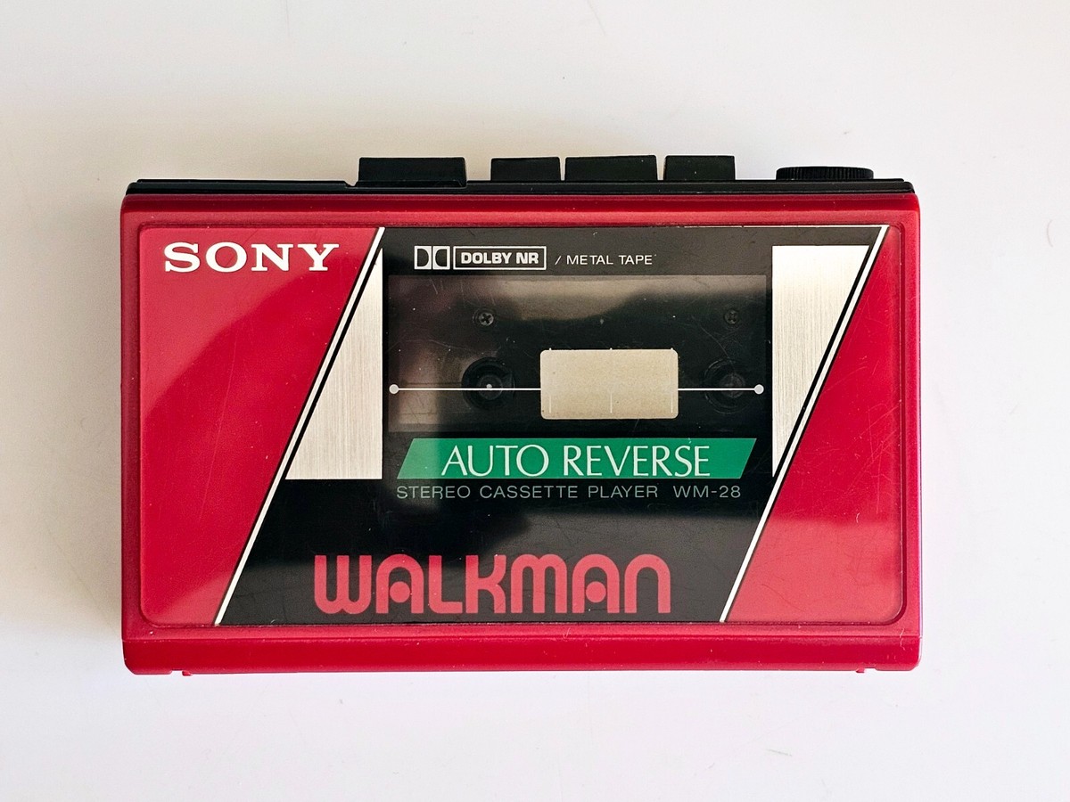 Red Sony Walkman WM-28 Classic Fully working Auto reverse Rare
