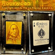 Antique Playing Cards Single Native American Indian Rookwood Congress 606 Ace