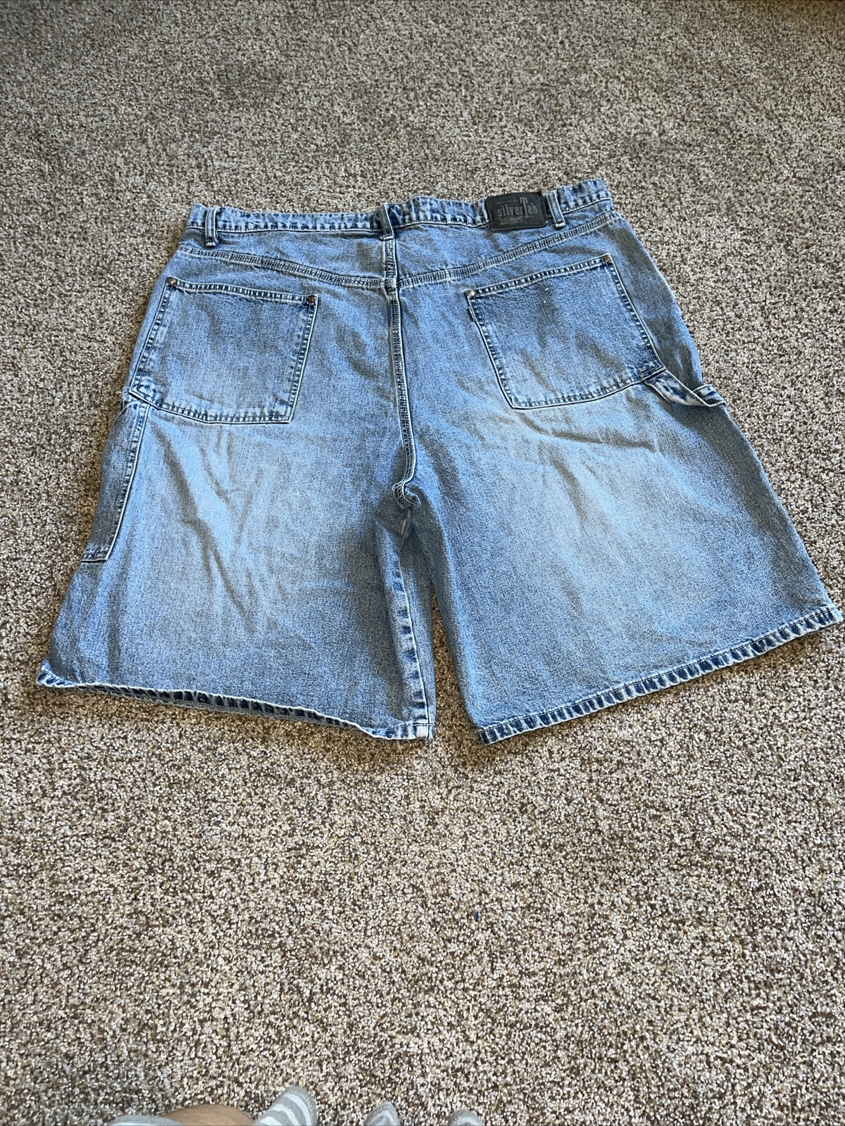 LEVIS SILVERTAB Shorts Mens Vintage Baggy Loose Carpenter Blue Jean 40 - View 10