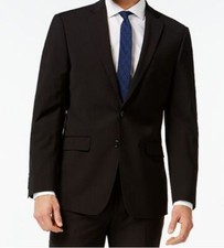  451 Calvin Klein Men's Black X Slim Fit Wool Blazer Sport Coat Suit Jacket 38S