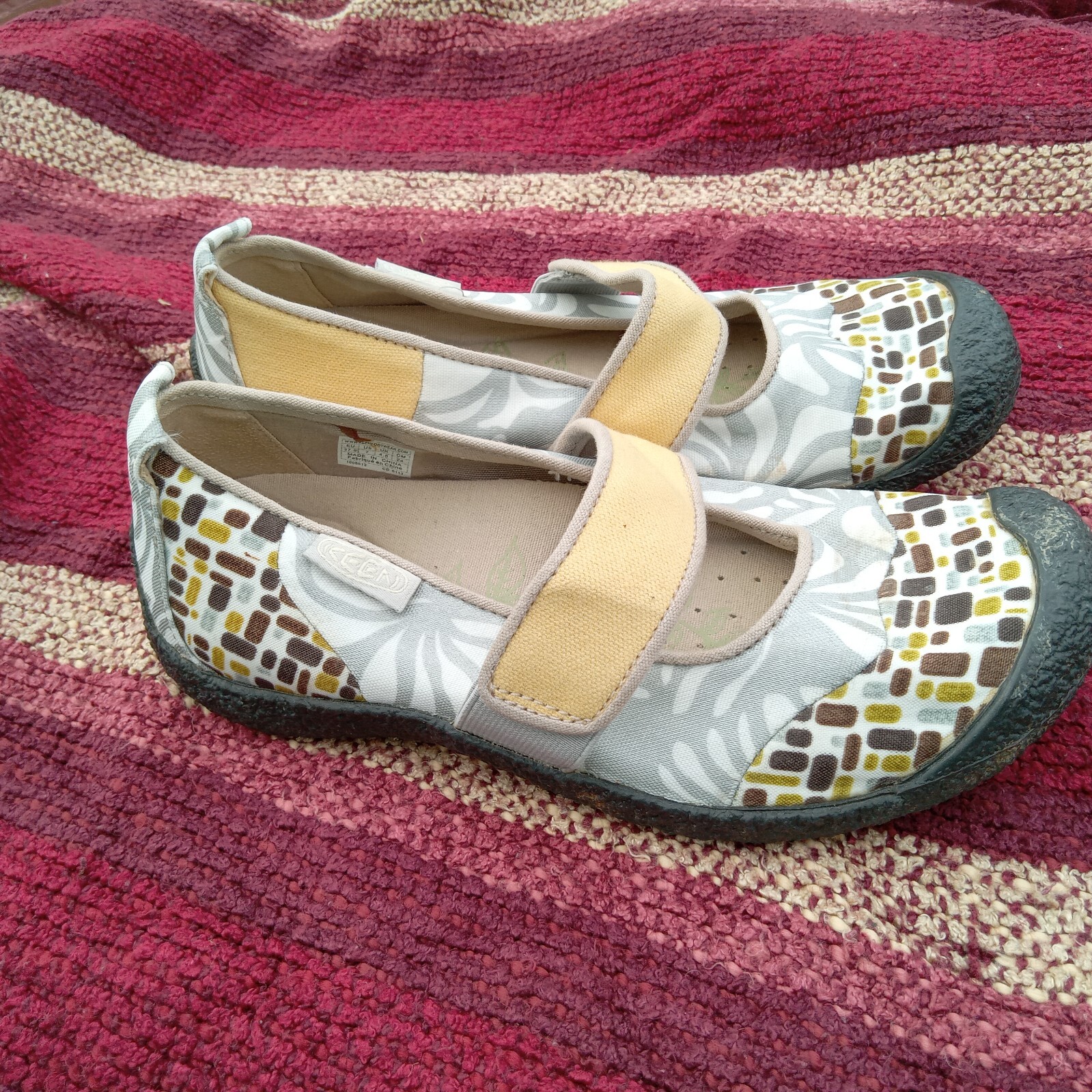 Scarpe Keen Harvest Mimosa Mary Jane slip on 1008512 giallo grigio donna taglia 7 belle