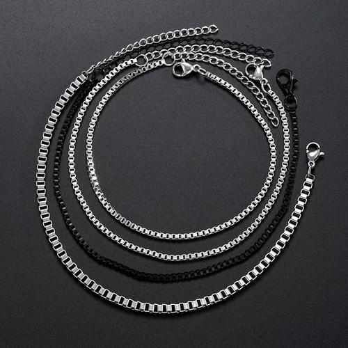 4Pcs Stainless Steel Cuban Chain Bracelets Men Silver Adjustable Jewelry - Picture 5 of 24