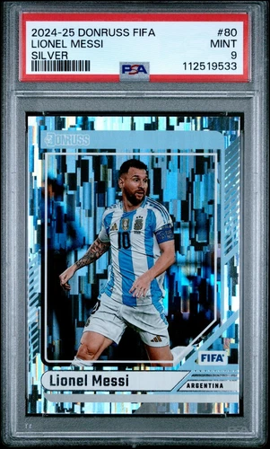 2024-25 PANINI DONRUSS FIFA #80 LIONEL MESSI ARGENTINA SILVER - PSA 9