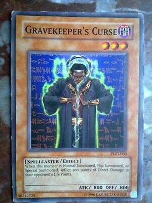 Carta Yu-Gi-Oh! - Gravekeeper's Curse (PGD-060) | Edición Ilimitada - Común | Juego Guardianes Faraónicos | Efecto Daño 500