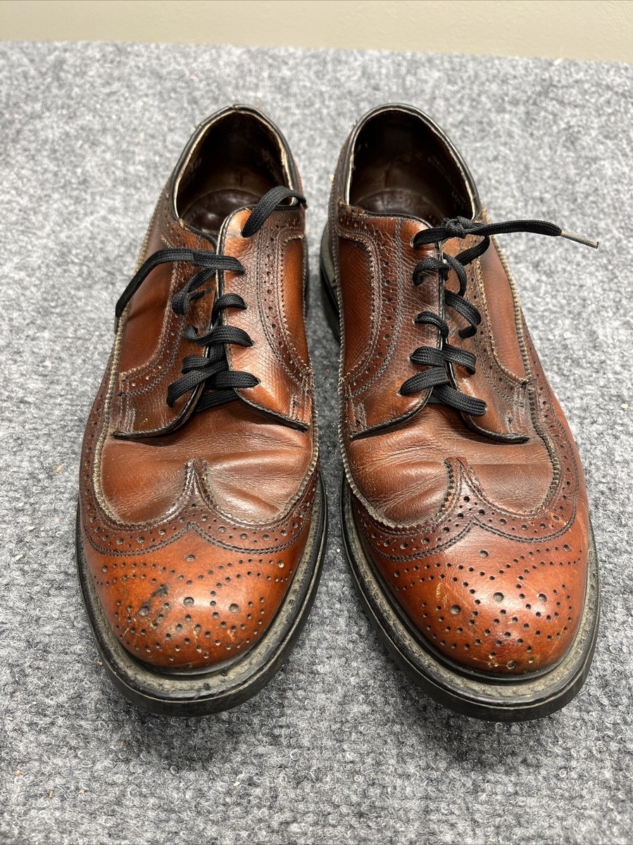 Vintage Stuart McGuire Men\'s Brown Leather Oxfords Sz 12 Cap-Toe Quite Luxury New And Vintage Stuart McGuire Men main image 2