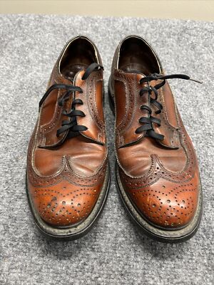 Brown Leather Dress Shoes Vintage 9.5 Allen Edmonds Bergland Red Brown Leather Dress Shoes - 9.5  main image 4