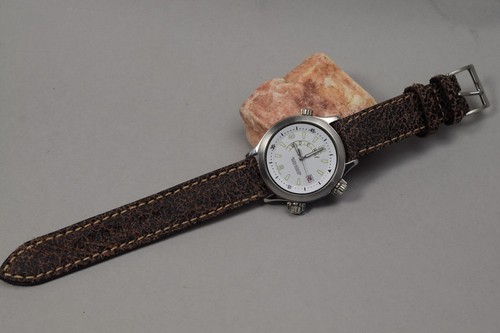 PULSERA RELOJ 22 20 18MM MARRÓN CRACK II PIEL AUTÉNTICA CRACKED FITS SEIKO MA STRAP - Imagen 3 de 12