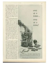 1960 Lindt PRINT AD - Imported Swiss Chocolate