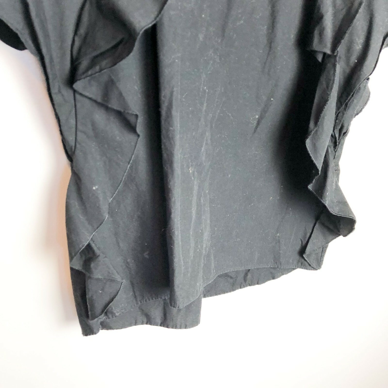 Zara Basics Black Ruffle Basic Blouse Business Ca… - image 3