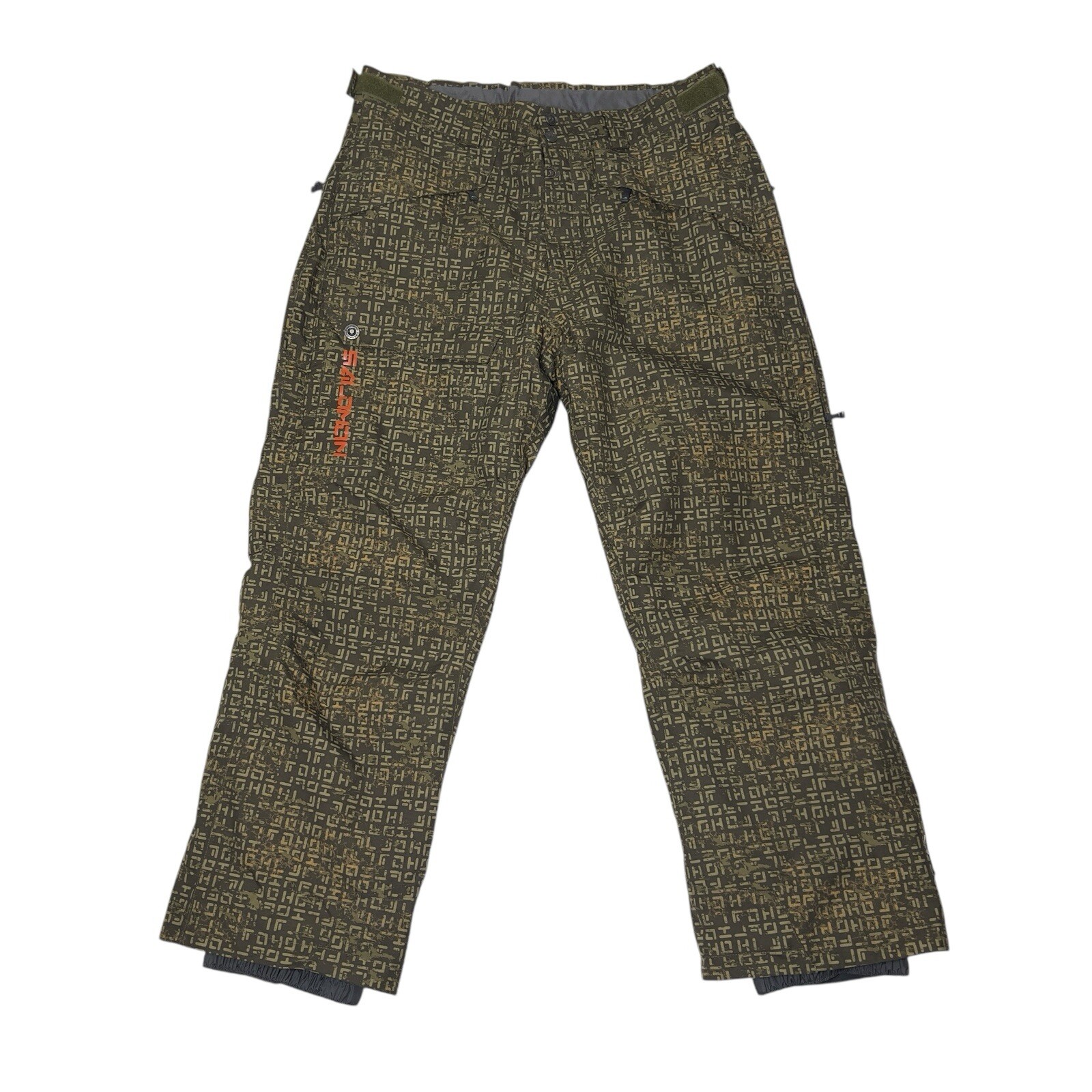 Salomon Pantaloni da Sci Snowboard Baggy Verde Stile Matrix Uomo XL