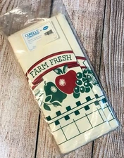 Corelle Coordinates FARM FRESH Duni 54" x 96" 2 Ply Tissue Poly Tablecloth RARE!