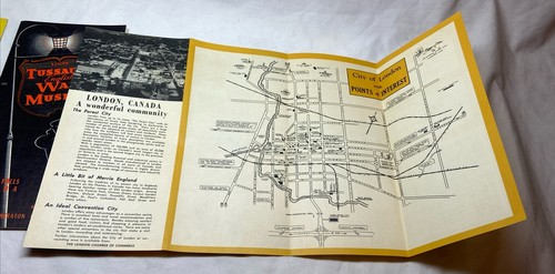 10 1962 Travel Guides Paper Place Mats Wax Museum Niagara Falls London Canada - Picture 9 of 20