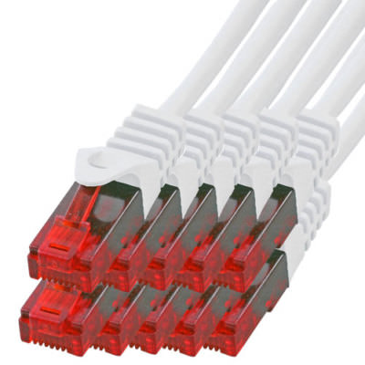 10 x 1,5m CAT.5 Gigabit Patchkabel Netzwerkkabel weiß LAN Netzwerk Kabel CAT5