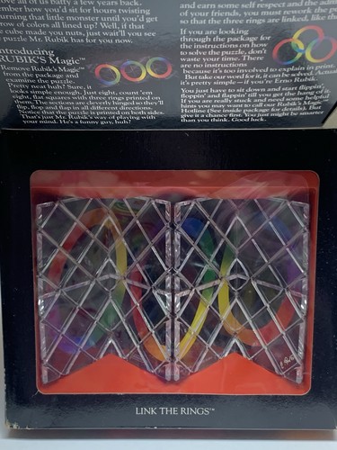 Vintage 1986 Rubik's Magic Puzzle Link the Rings Matchbox Puzzle Toy NEW, SEALED - Picture 15 of 15