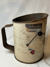Bromwell's Vintage Metal Flour Sifter Painted Decor Home Kitchen Cookware