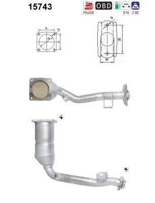 Katalysator FÜR CitroËN C3 I (Fc , FN ), CitroËN C2 (Jm ) - AS 15743-image