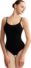 Women's Camisole Leotard for Ballet Costumes Bodysuit Large Black