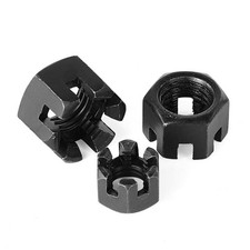 M6~M42 Black Castle Nuts Slotted Nuts Metric Fine/Coarse Thread Hexagon Slotted