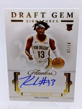 2020-21 Panini Flawless Draft Gems Auto - Kira Lewis Jr. Gold /10 (RC)