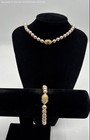 Nolan Miller Faux Pearl Rhinestone Necklace & Bracelet Set — photo 3