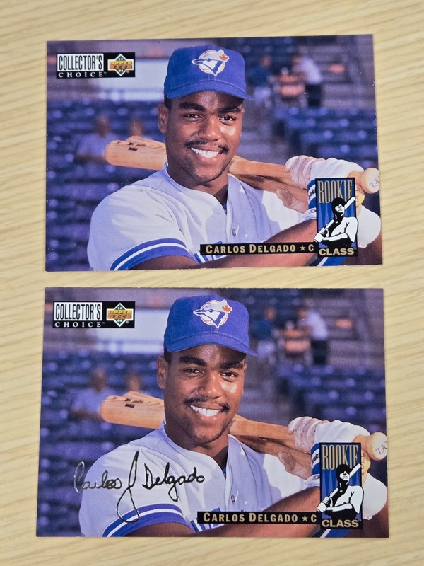 CARLOS DELGADO - 1994 Collector's Choice RC - #4 - Reg. & SILVER AUTO - NM-MINT