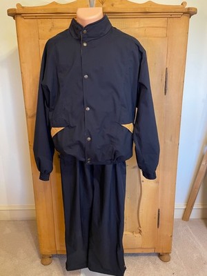 Porelle ProQuip Golf Jacket & Pants Black Windproof Waterproof Mens Large
