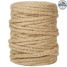 Jute Rope 5MM x 100FT Brown Braided Natural Fiber Twine for Crafts