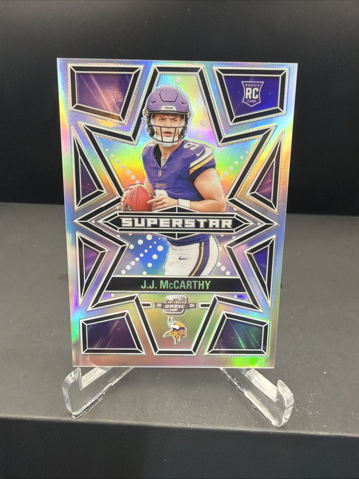 2024 Contenders Optic JJ Mccarthy RC Superstar Silver Prizm S-JMY SWEET! SSP.