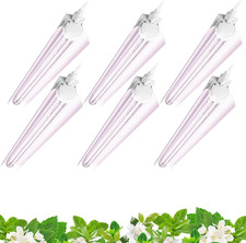 2FT Full Spectrum LED Grow Light, 144W, 6-Pack for Indoor Plants