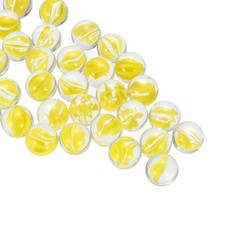 1 set Glass Beads Glass Gemstone Yellow 0.60lbs Glass Pebbles