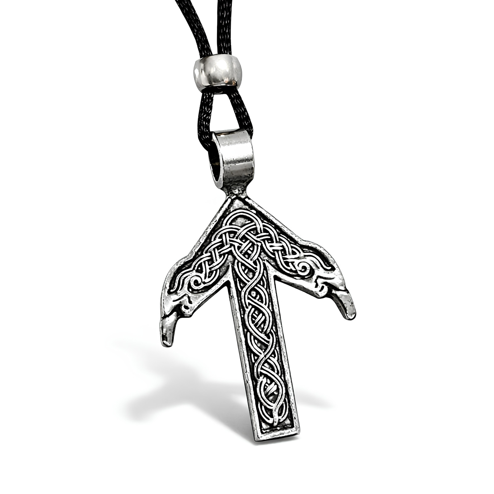 Tiwaz Rune Pendant 33"" Necklace Viking Norse Tyr Symbol Amulet 45mm