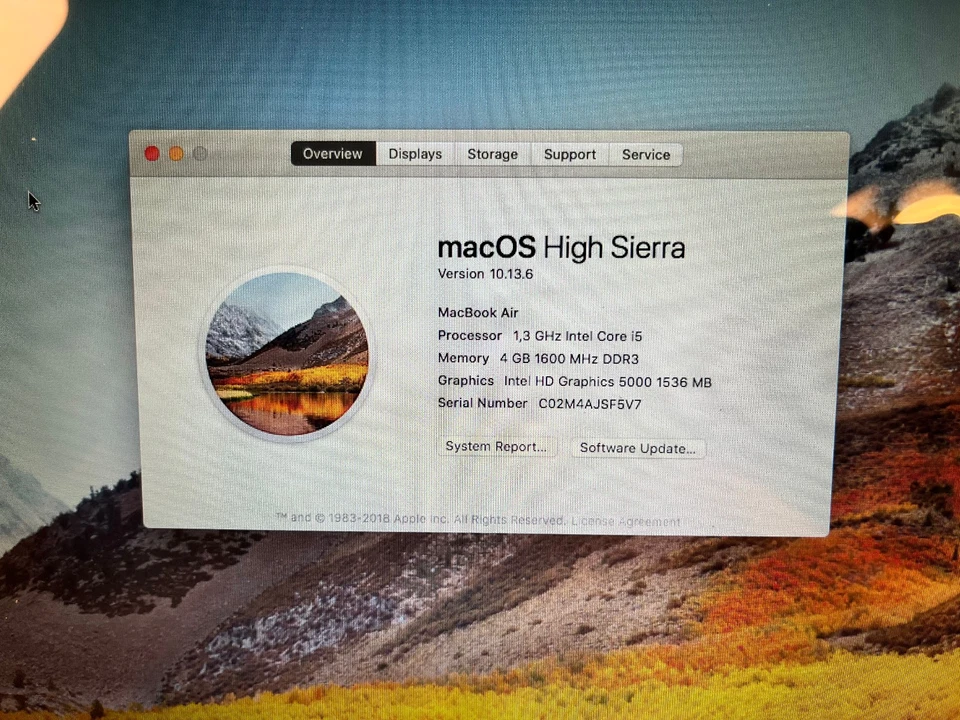 Apple Macbook Air 13" A1369 1.3GHz i5, 4GB RAM, 120 GB SSD TESTED WORKS! - Bild 2 von 4