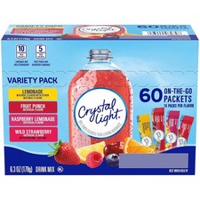 Crystal Light Drink Mix Variety Pack 60 Packets Sugar Free - NEW